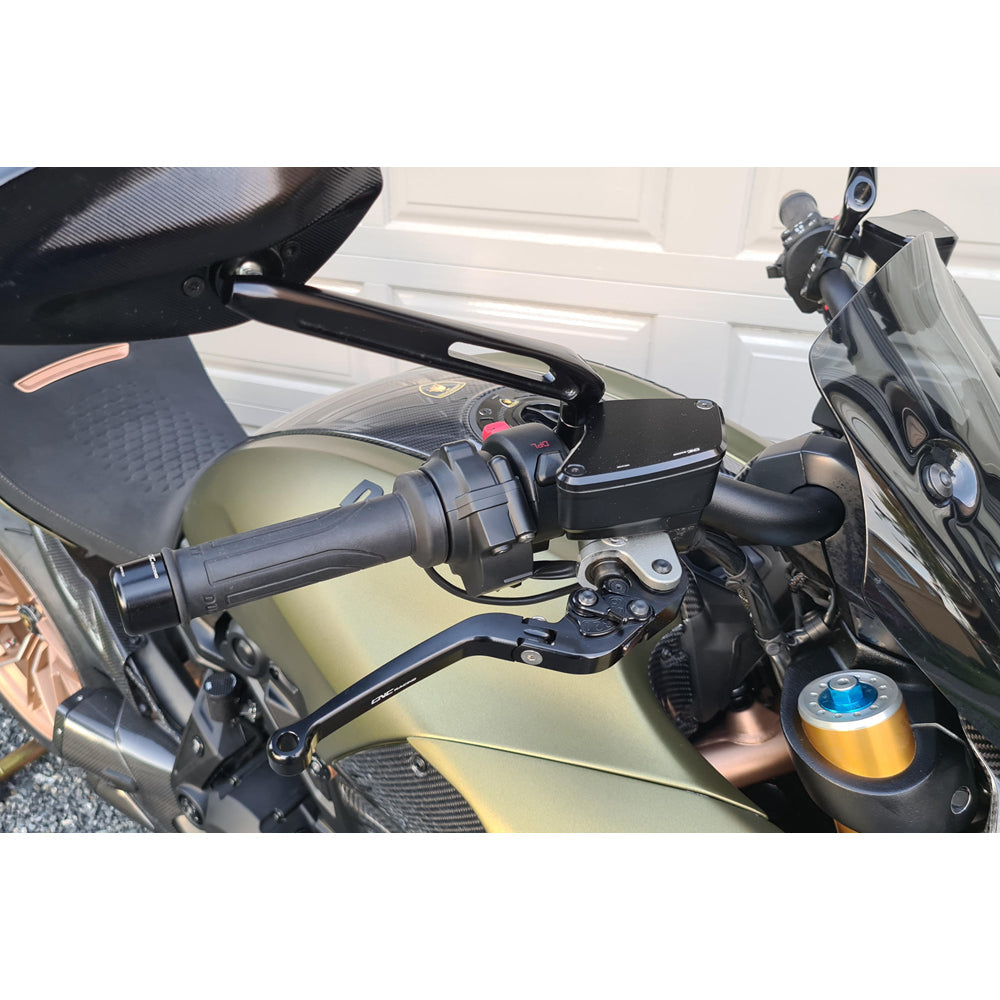 CNC Racing Front Brake and Clutch Fluid Reservoir Caps Streaks for Ducati - Shop name