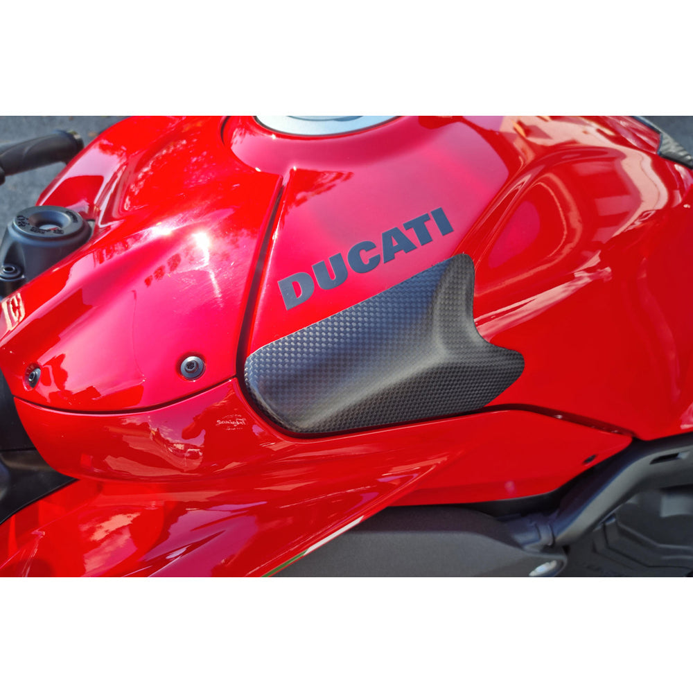 CNC Racing Fuel Tank Slider Carbon/Kevlar for Ducati Panigale V4 - Shop name