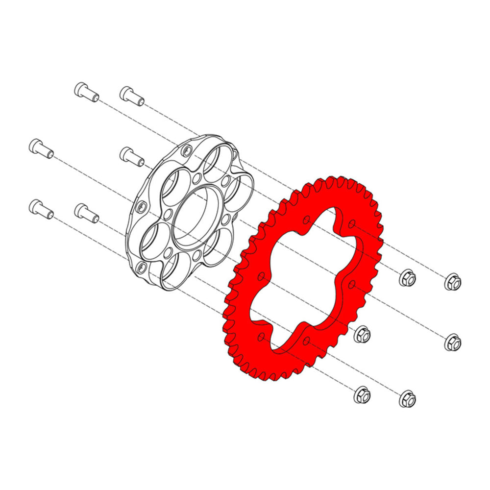 CNC Racing Ring Gear Z43 P525 6 Holes for Ducati - Shop name
