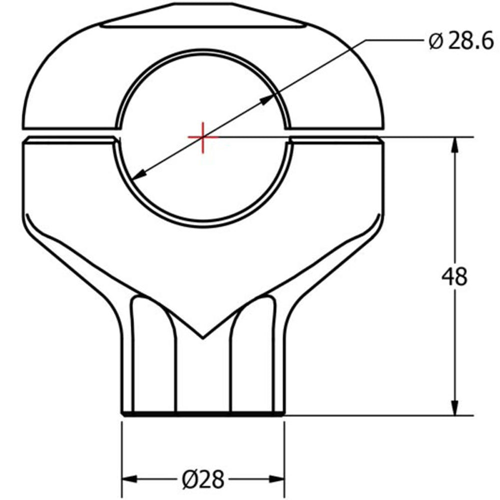 CNC Racing Riser Handlebar Conical Height 48 mm - Shop name