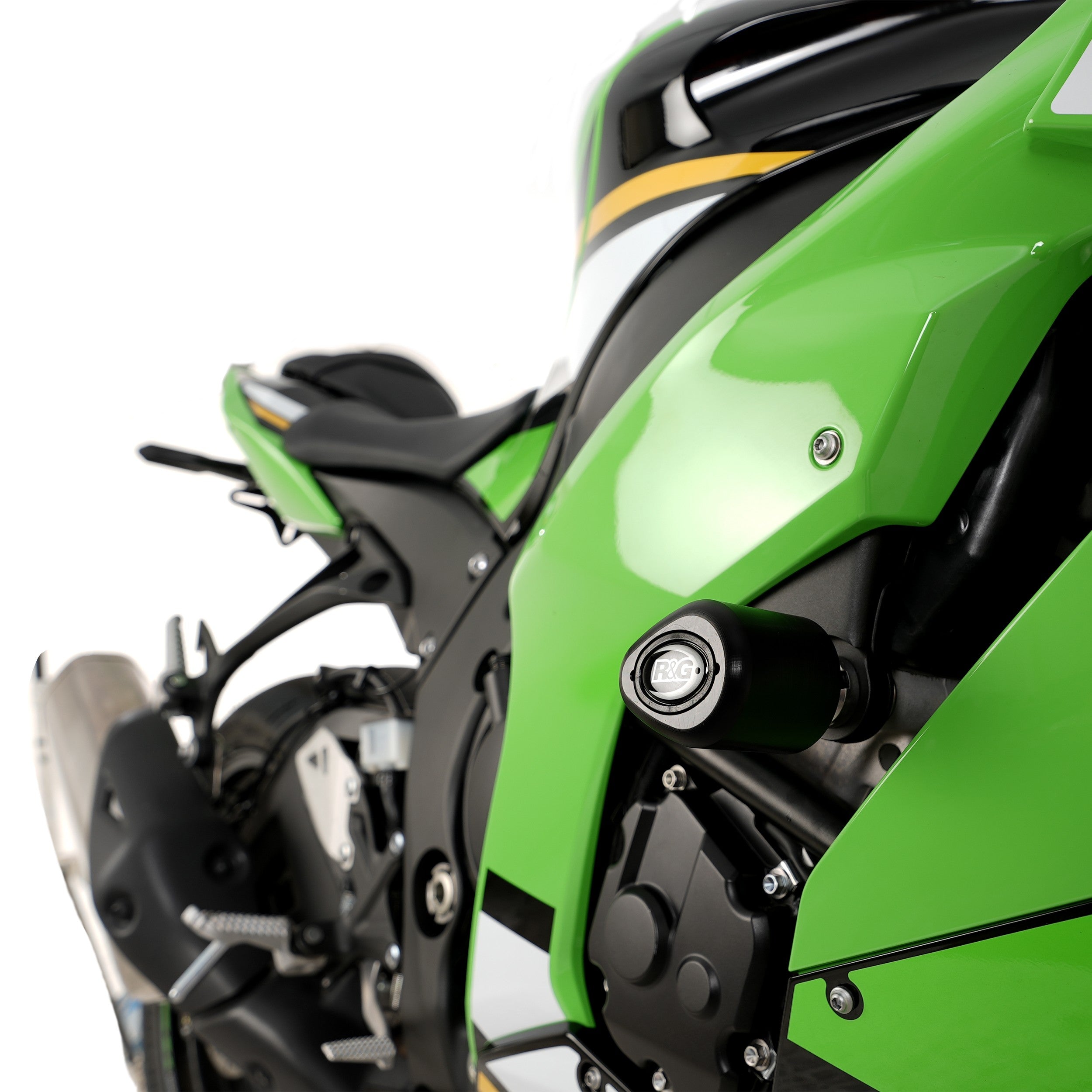 R&G Crash Protectors | White | Kawasaki ZX-10RR 2021>Current & Kawasaki ZX-10R 2011>Current