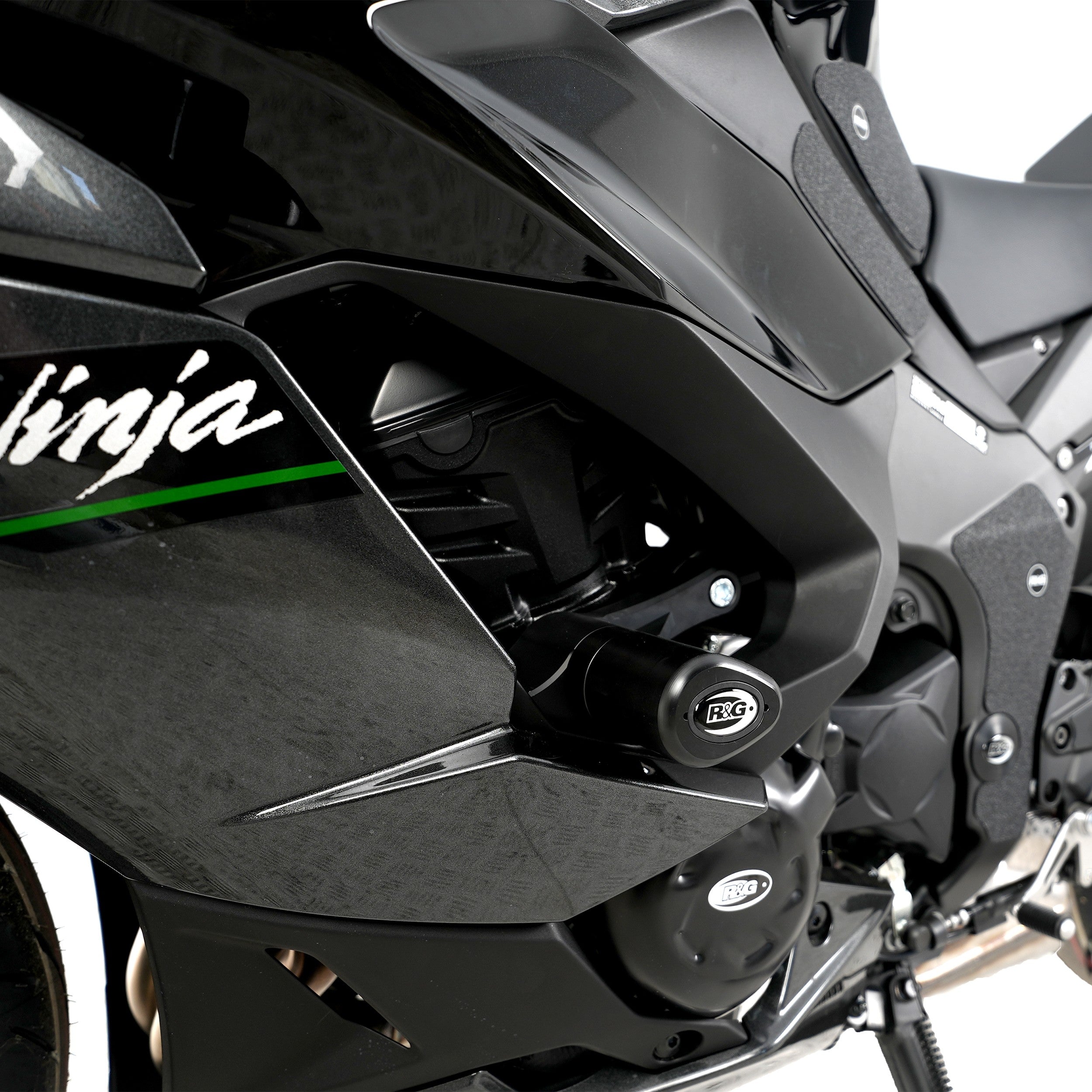 R&G Crash Protectors | Black | Kawasaki Ninja 1100 SX SE 2025>Current & Kawasaki Ninja 1000 SX 2020>2024 & Kawasaki Z 1000 SX 2017>2019 & Kawasaki Ninja 1100 SX 2025>Current - Pyramid Motorcycle Accessories
