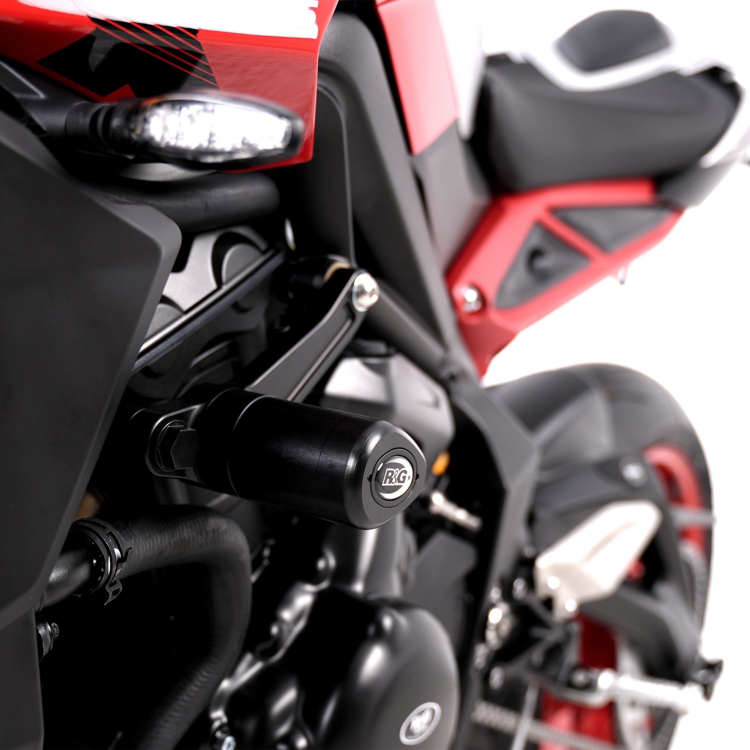 R&G Crash Protectors | White | Triumph Street Triple 765 RS 2017>Current & Triumph Street Triple 765 R 2017>Current & Triumph Street Triple 765 S 2017>2020 & Triumph Street Triple 765 RX 2026 & Triumph Street Triple 660 S 2017>2022