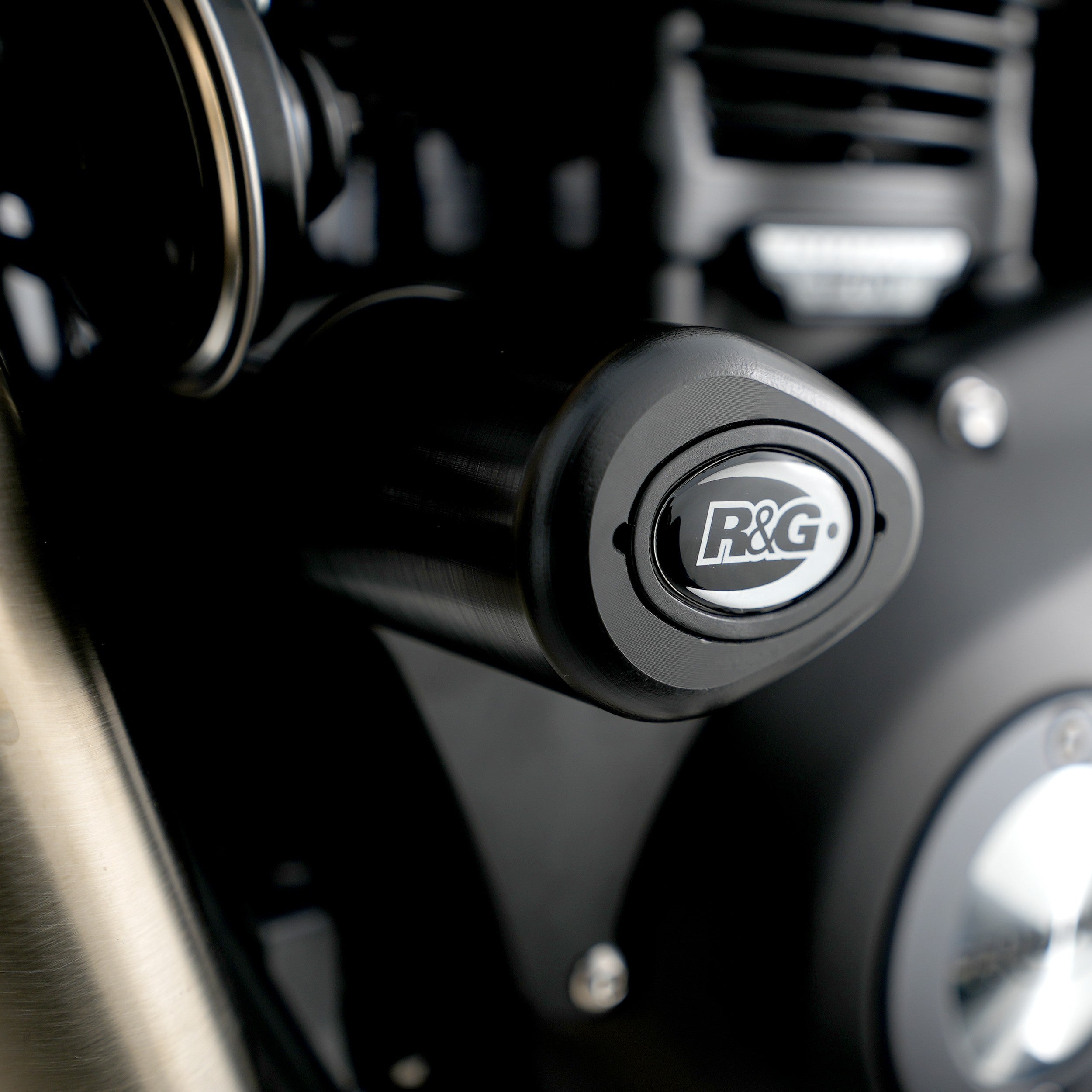 R&G Crash Protectors | Black | Triumph Bonneville Bobber 2017>2025 - Pyramid Motorcycle Accessories