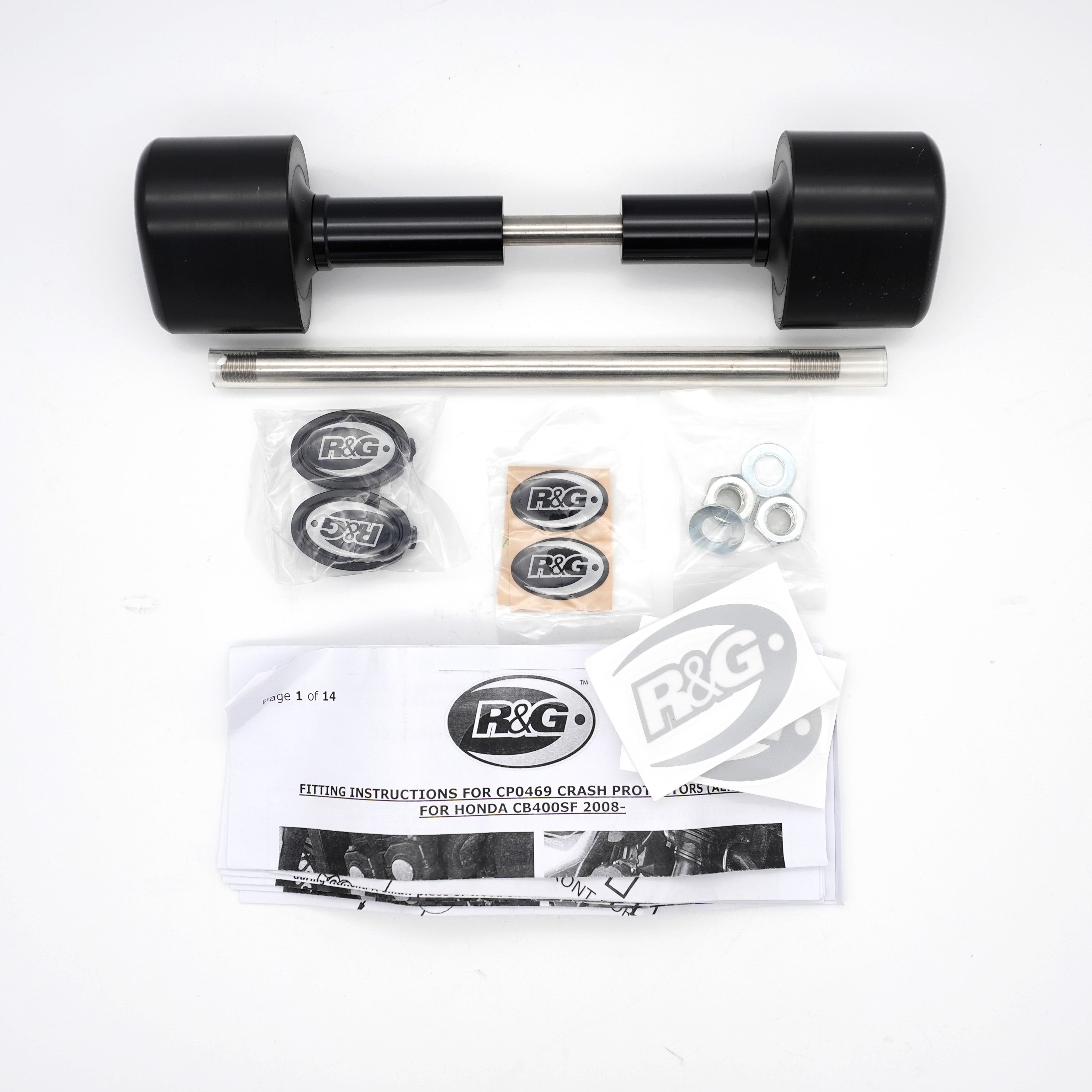 R&G Crash Protectors | Black | Honda CB 400 SF 2008>Current - Pyramid Motorcycle Accessories