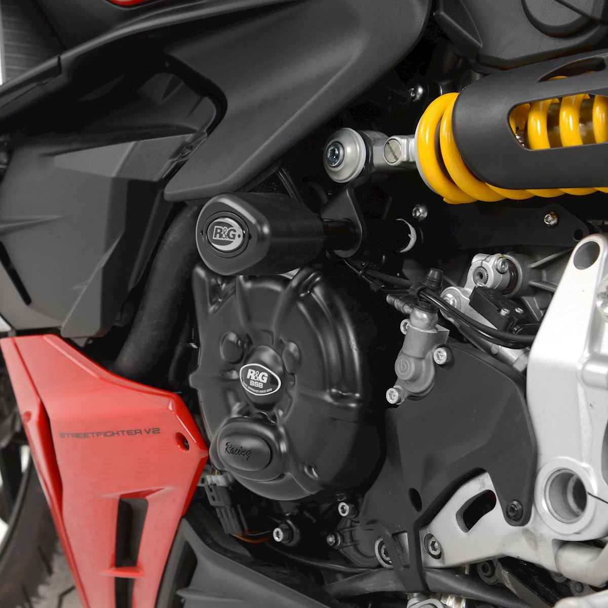 R&G Crash Protectors | White | Ducati Panigale V2 2020>2024 & Ducati Streetfighter V2 2022>2024