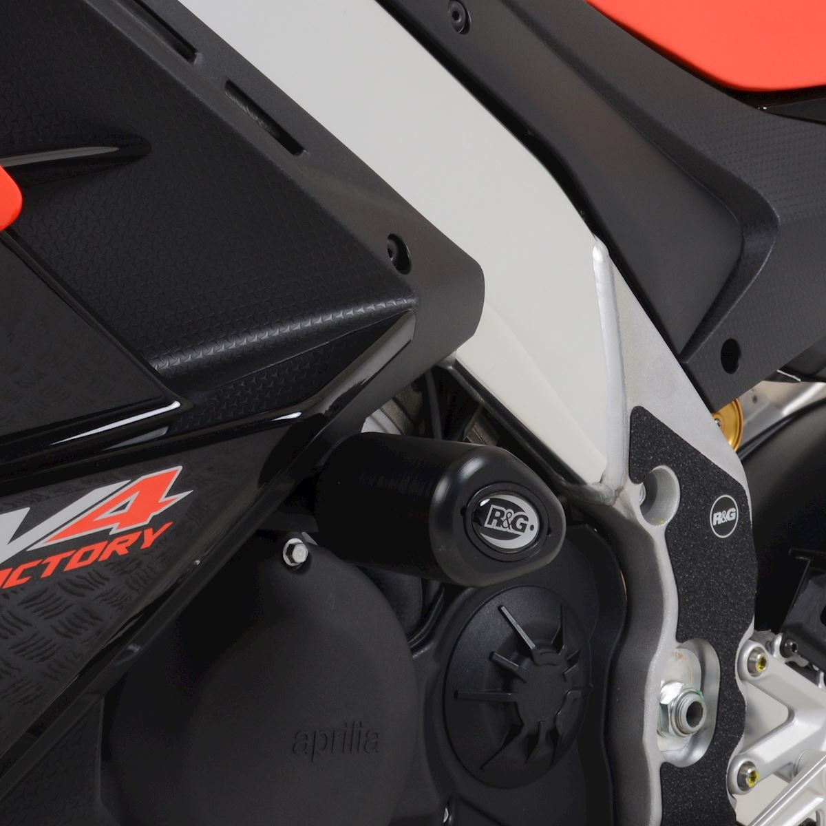 R&G Crash Protectors | Black | Aprilia RSV4 1100 Factory 2021>2024 - Pyramid Motorcycle Accessories