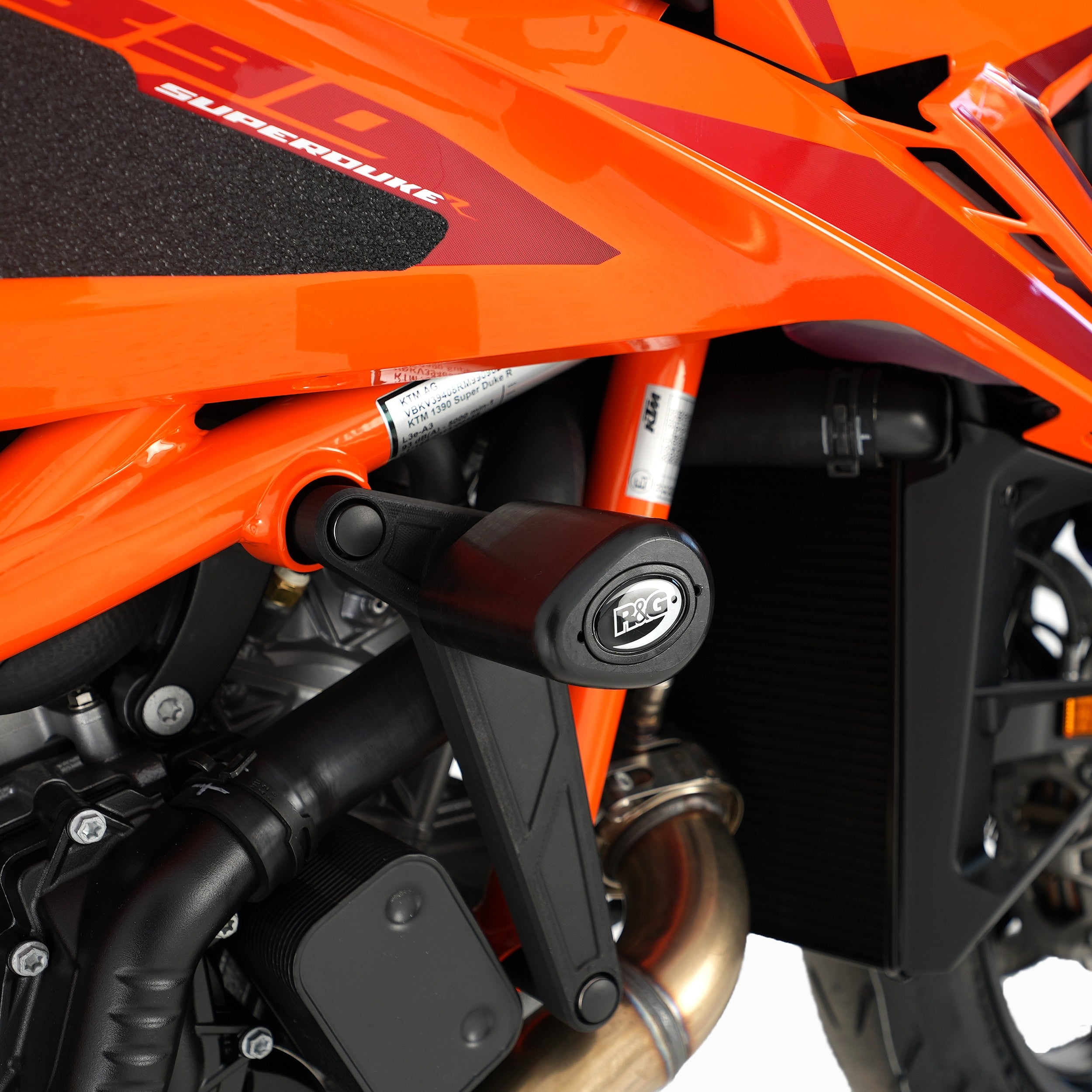 R&G Crash Protectors | Black | KTM 1390 Super Duke R Evo 2024>Current & KTM 1390 Super Duke R 2024>Current - Pyramid Motorcycle Accessories