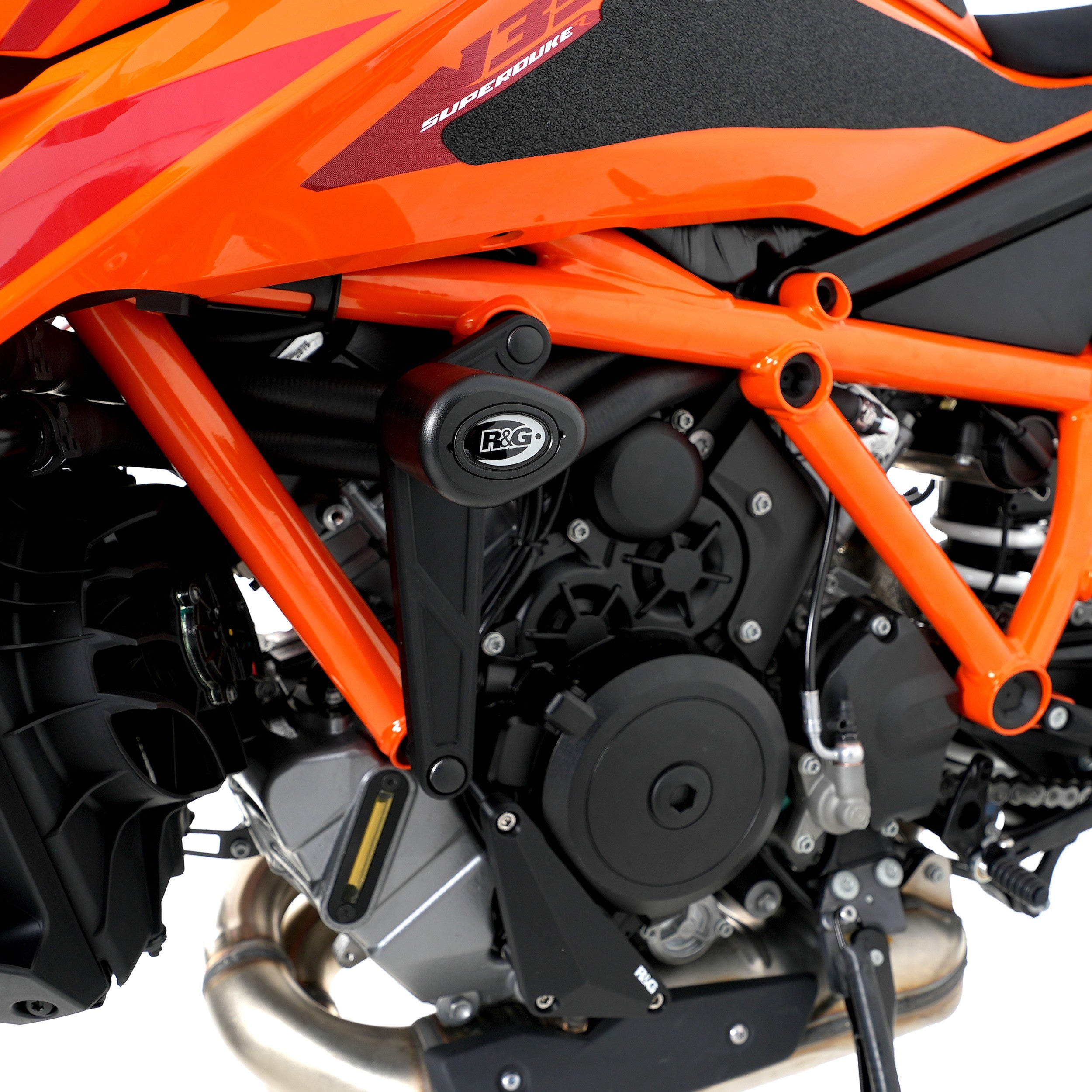 R&G Crash Protectors | Black | KTM 1390 Super Duke R Evo 2024>Current & KTM 1390 Super Duke R 2024>Current - Pyramid Motorcycle Accessories