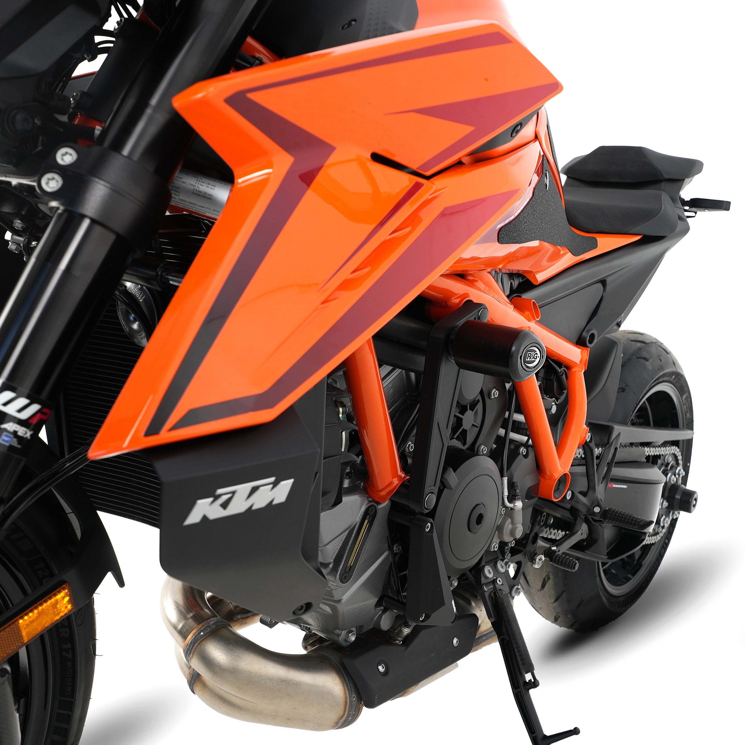 R&G Crash Protectors | Black | KTM 1390 Super Duke R Evo 2024>Current & KTM 1390 Super Duke R 2024>Current - Pyramid Motorcycle Accessories