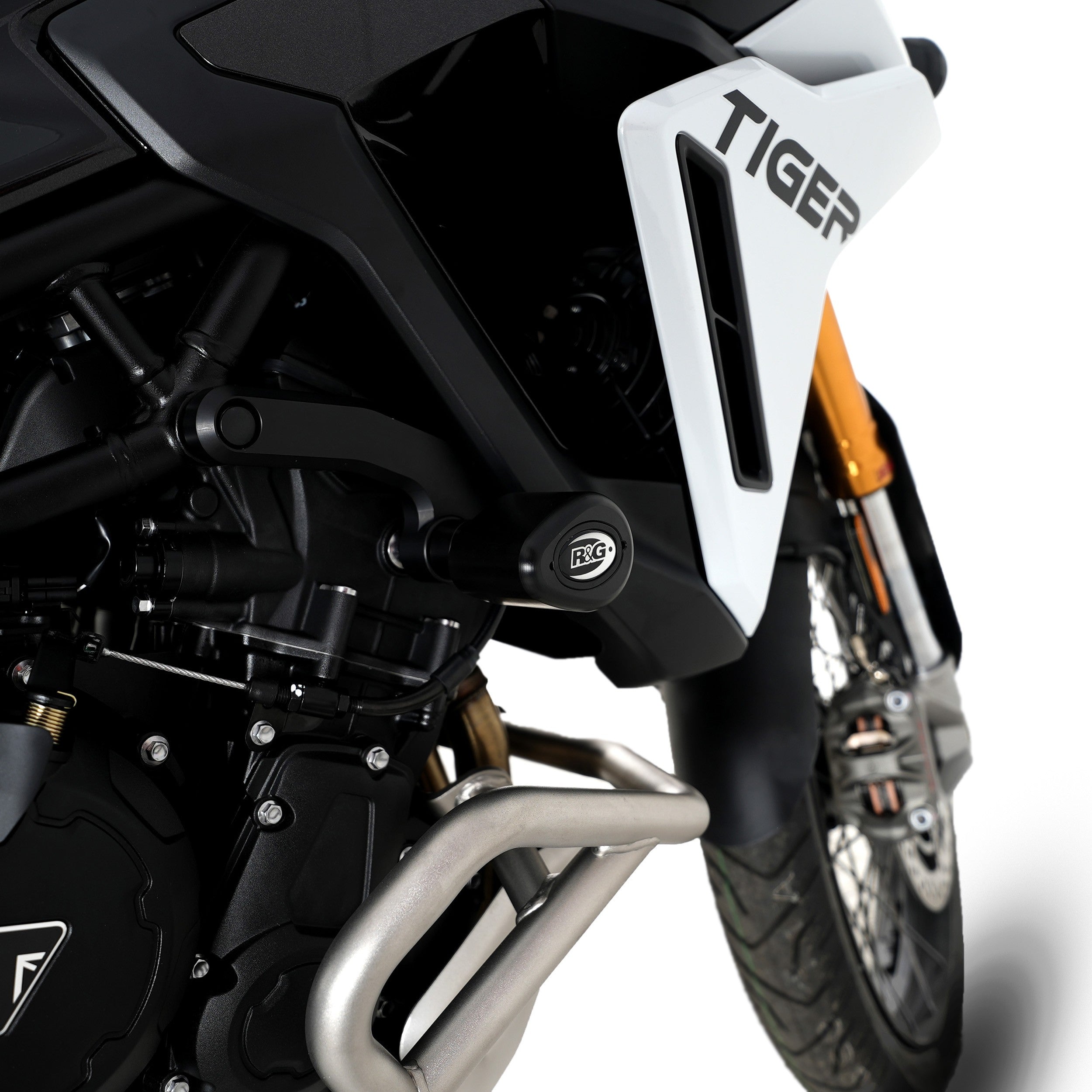 R&G Crash Protectors | Black | Triumph Tiger 900 / GT (PRO)'24- / Rally (PRO) '24- & Tiger 850 Sport '24- (NON-DRILL)