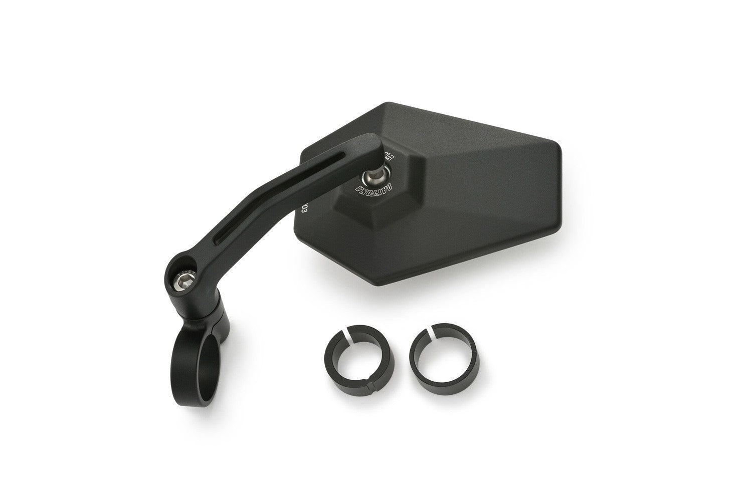 Daytona "D-MIRROR-4" Aluminium Bar End Mirror Black Hexagon -  Shop name