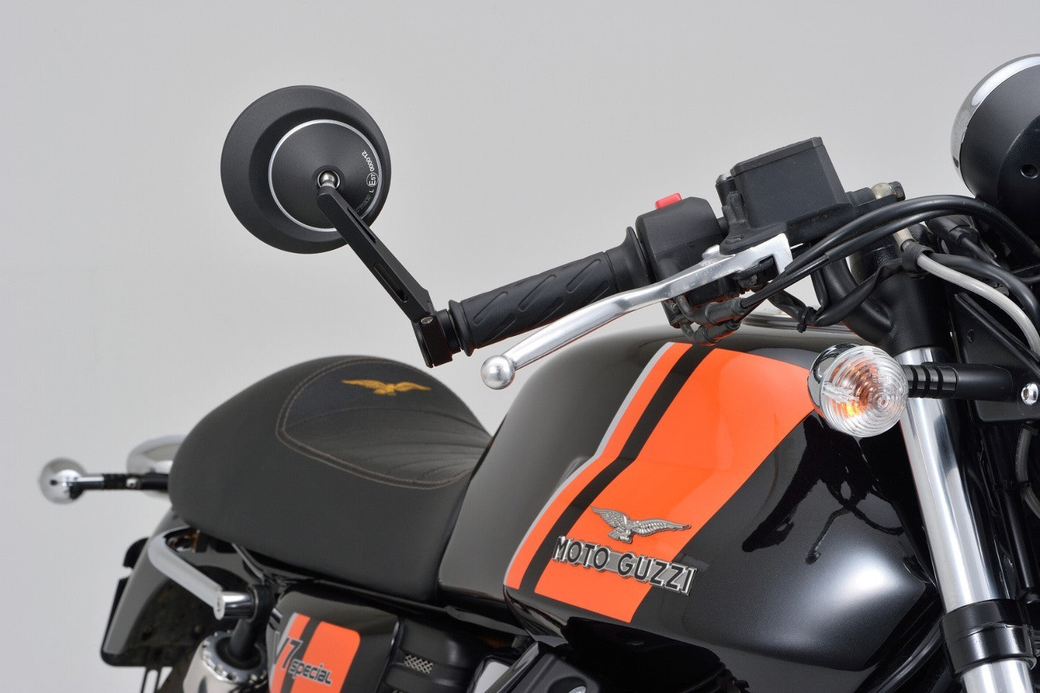 Daytona "D-MIRROR-8" Aluminium Bar End Mirror Black Long Type-R - Shop name