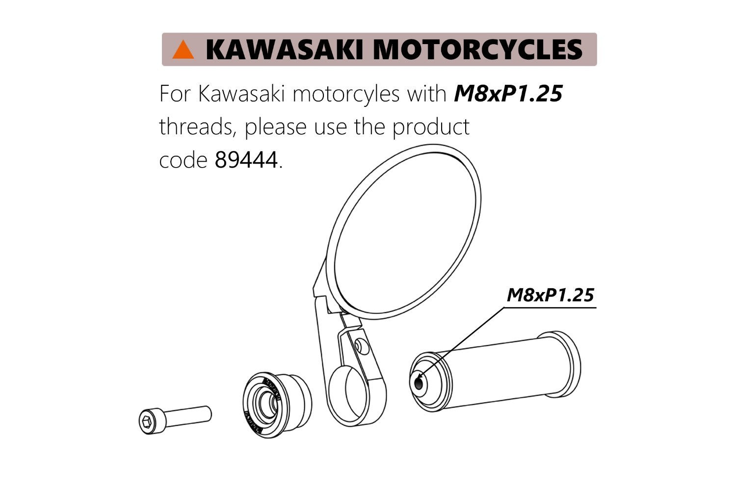 Daytona "D-MIRROR" Bar End Mirror Adapter M8 Bolt Fitment - Shop name