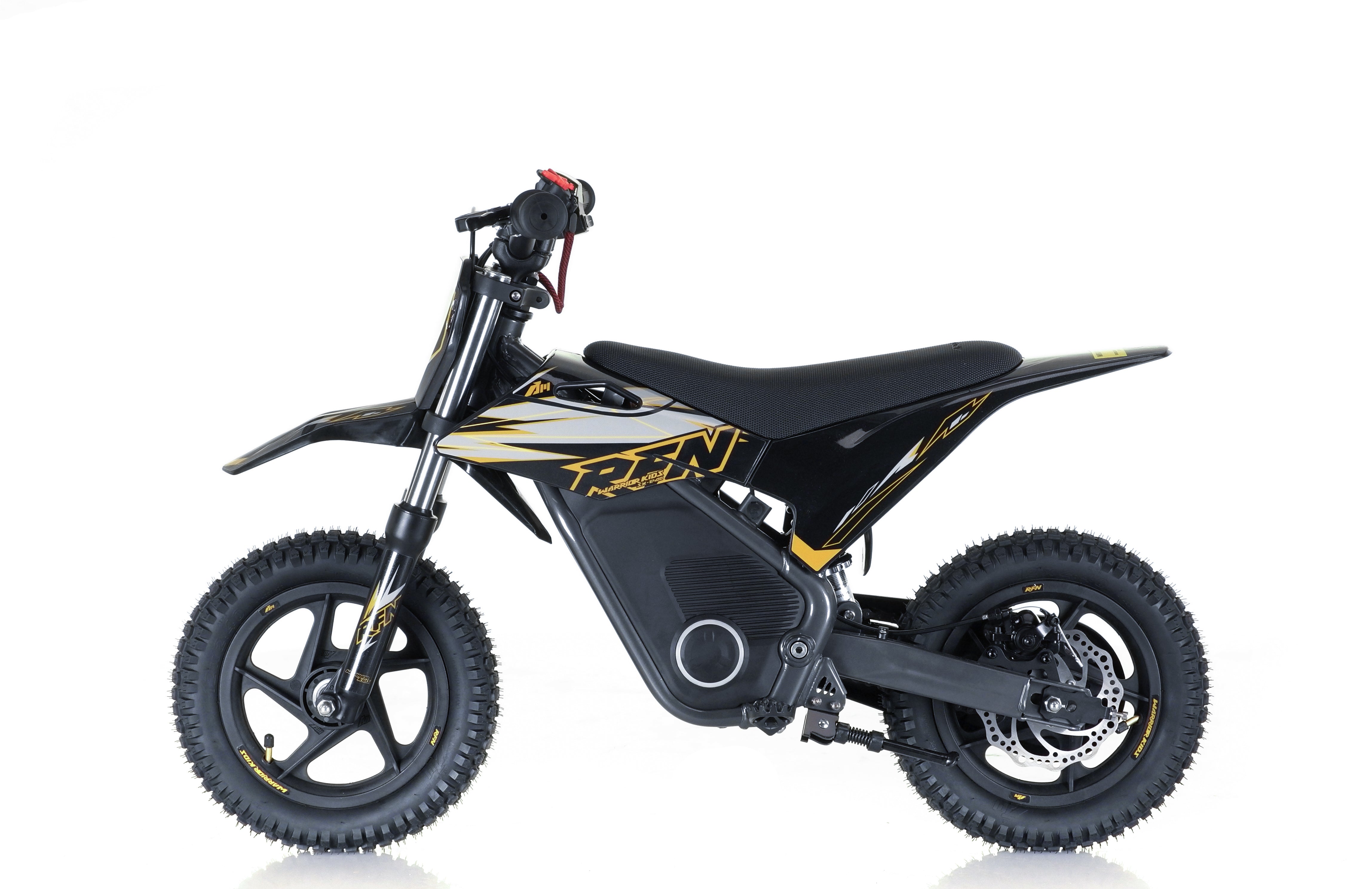 RFN Warrior SX-E400 12-inch Kids Electric MX Bike | Black/Gold