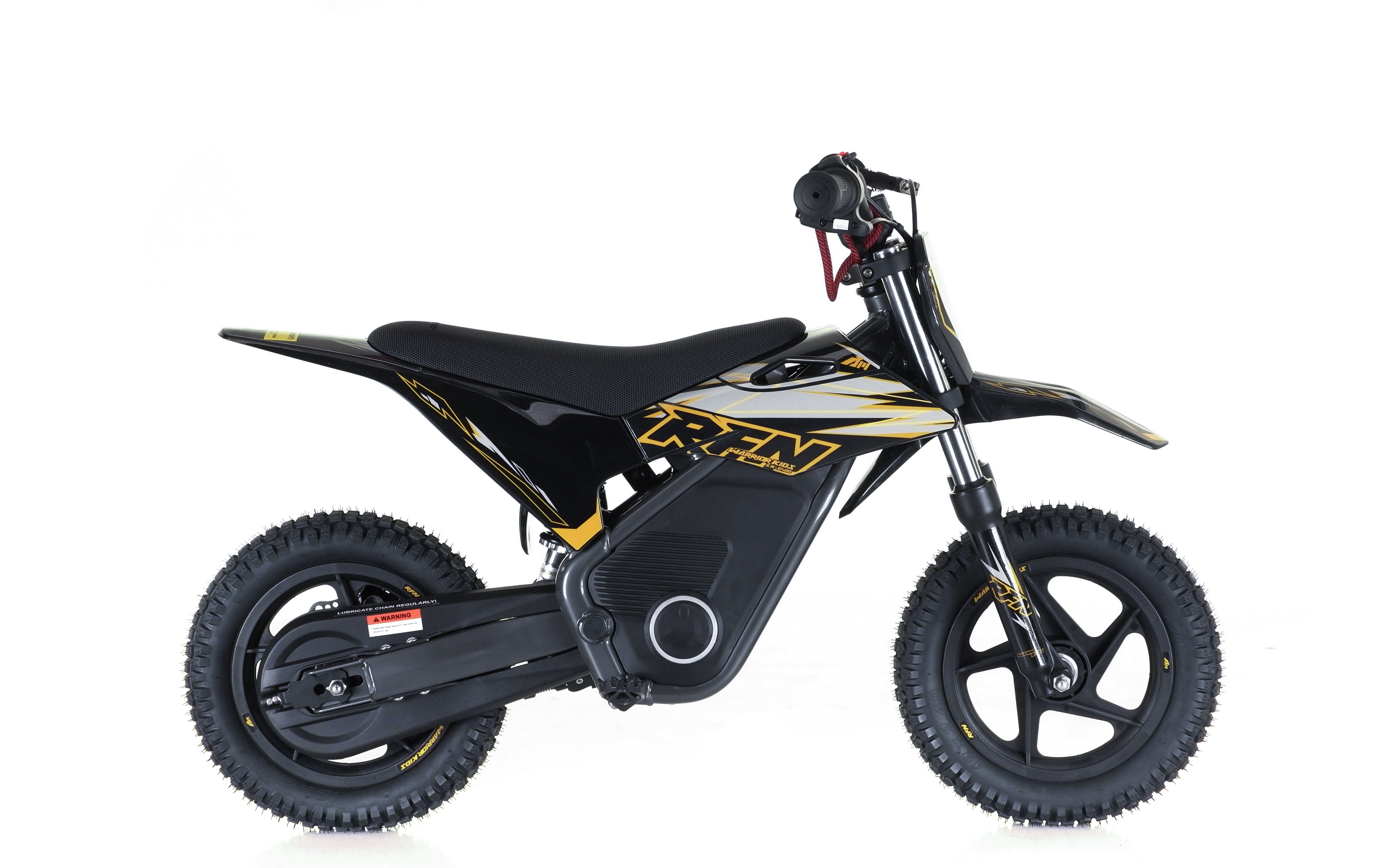 RFN Warrior SX-E400 12-inch Kids Electric MX Bike | Black/Gold