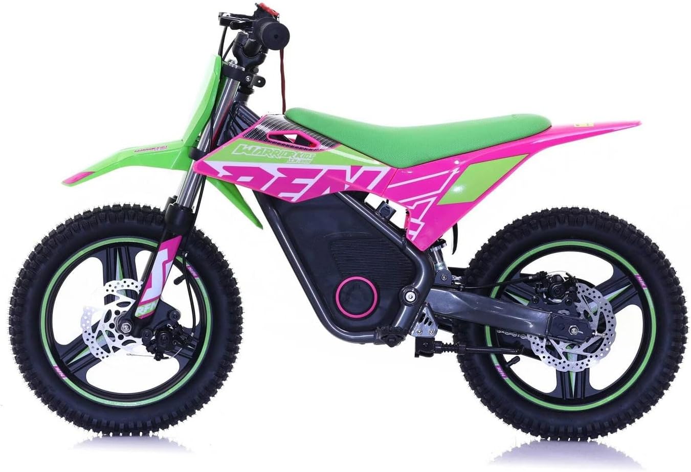 RFN Warrior SX-E500 14-inch Kids Electric MX Bike | Green/Pink