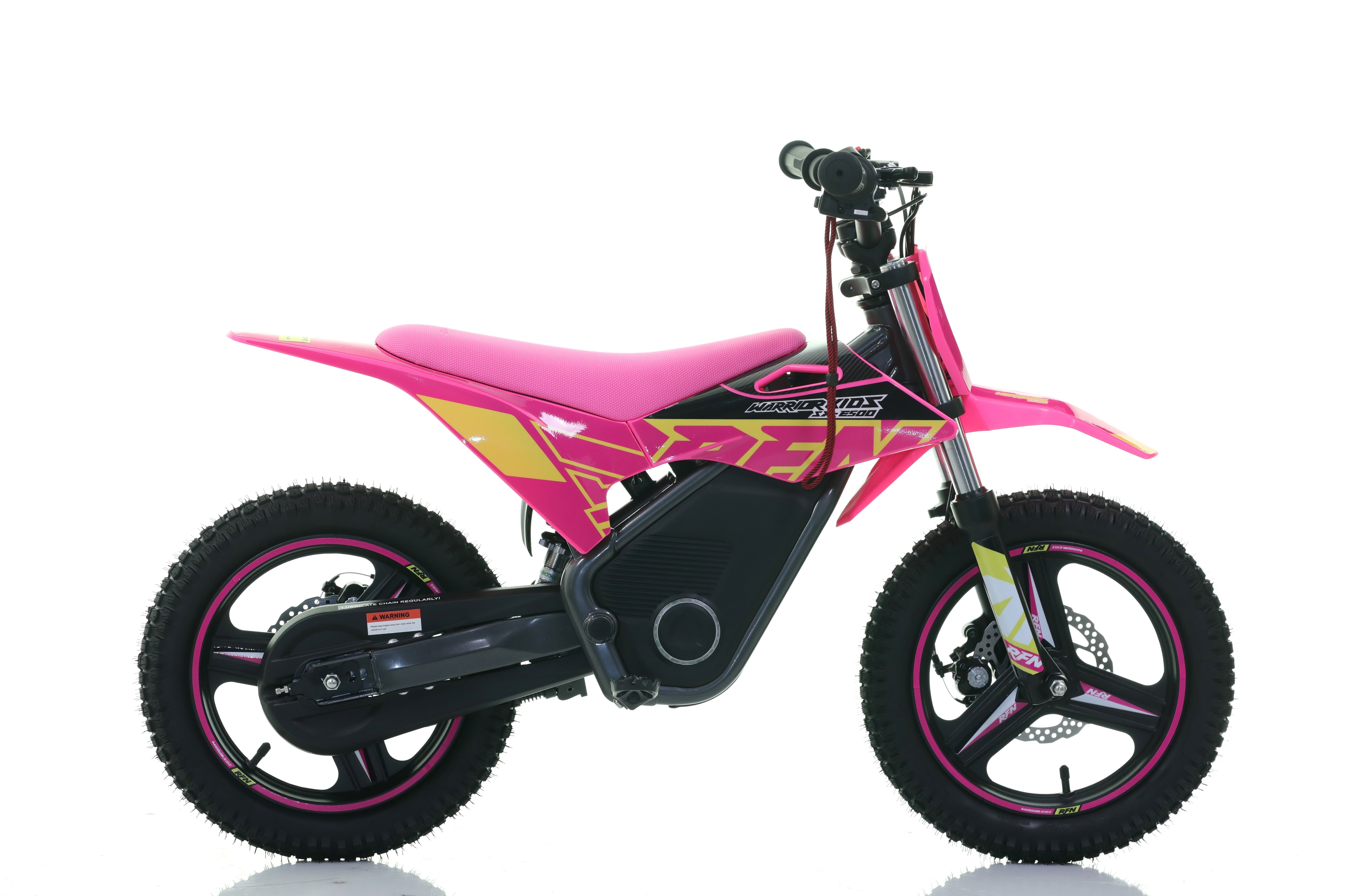 RFN Warrior SX-E500 14-inch Kids Electric MX Bike | Pink/Yellow