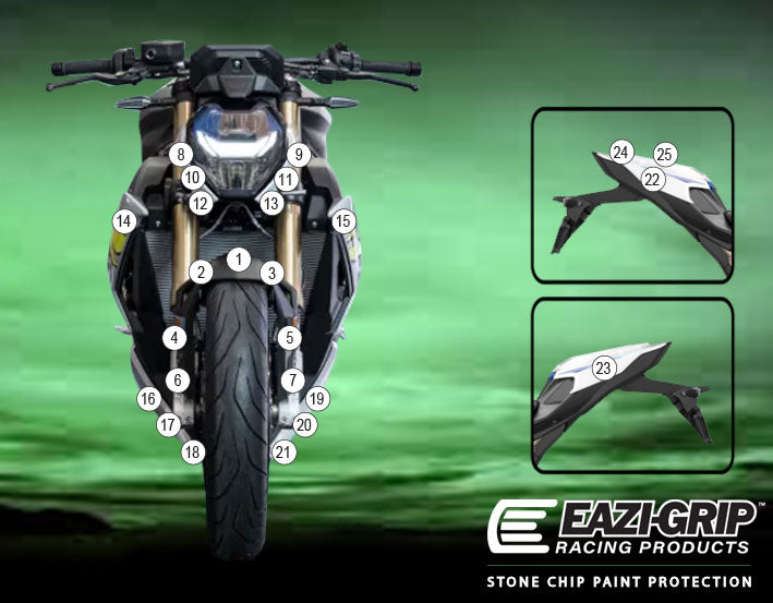 Eazi-Grip Stone Chip Protection Kit | Clear - Gloss | BMW S 1000 R 2021>Current - Shop name