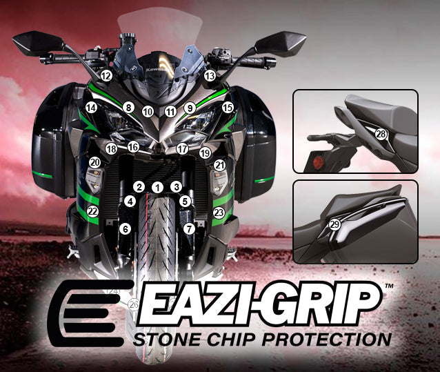 Eazi-Grip Stone Chip Protection Kit | Clear - Gloss | Kawasaki Ninja 1000 SX 2020>2024 - Shop name