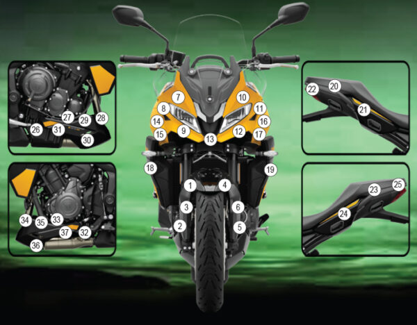 Eazi-Grip Stone Chip Protection Kit | Clear - Gloss | Triumph Tiger Sport 800 2025>Current - Shop name