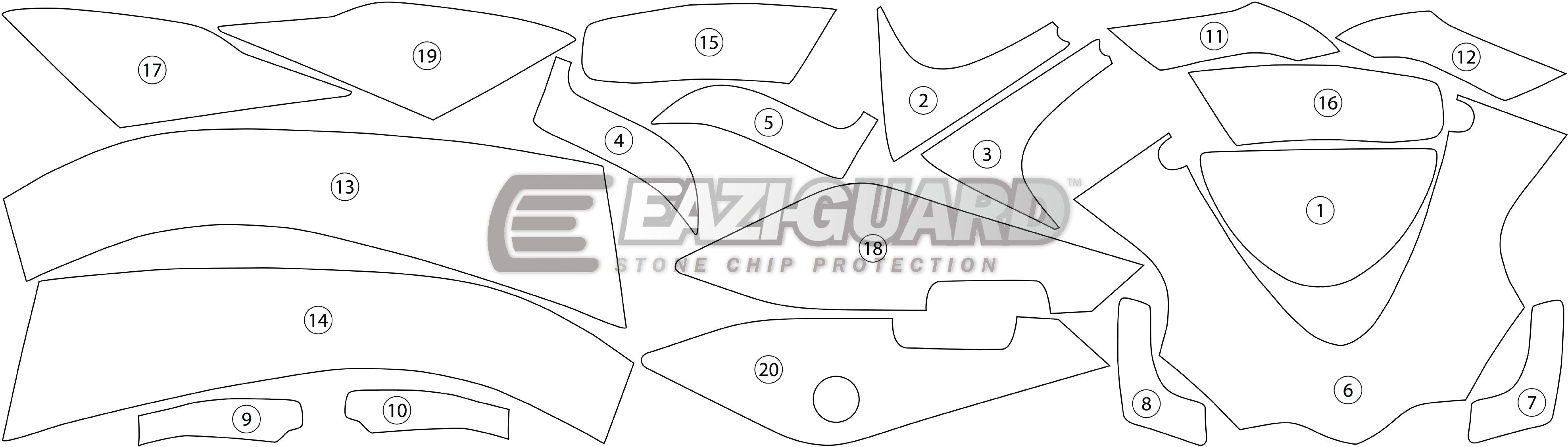 Eazi-Grip Stone Chip Protection Kit | Clear - Matte | Aprilia RSV4 2015>2020ย -ย Shop name