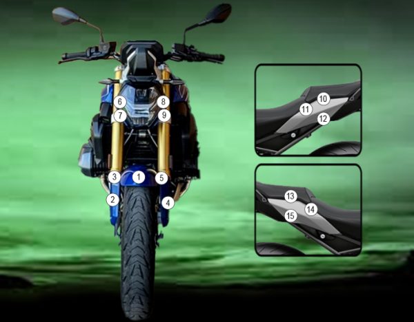 Eazi-Grip Stone Chip Protection Kit | Clear - Matte | BMW R 1250 R 2023>Current - Shop name