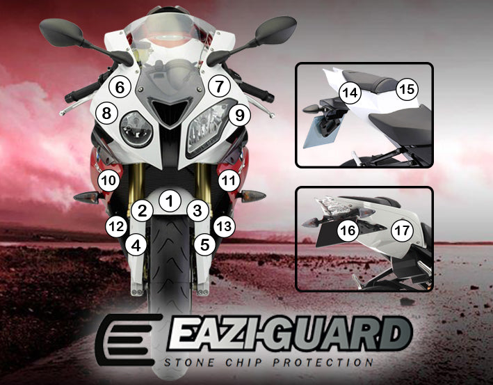 Eazi-Grip Stone Chip Protection Kit | Clear - Matte | BMW S 1000 RR 2009>2014 - Shop name