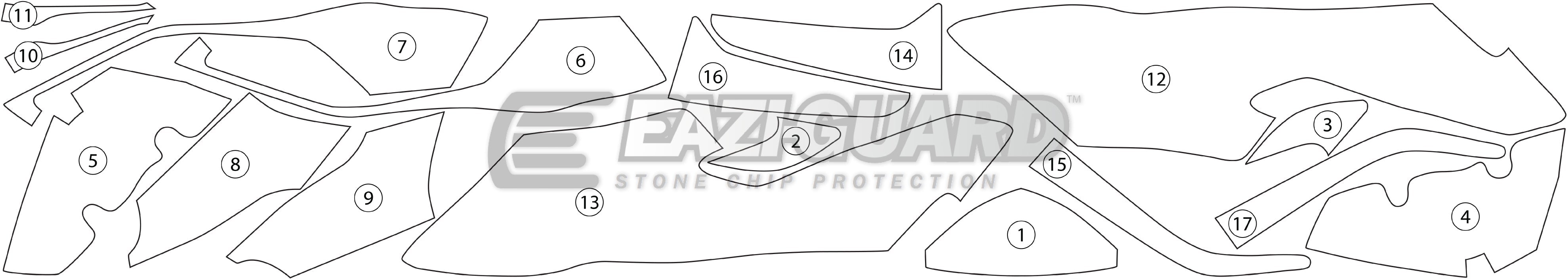 Eazi-Grip Stone Chip Protection Kit | Clear - Matte | BMW S 1000 XR 2015>2019 - Shop name