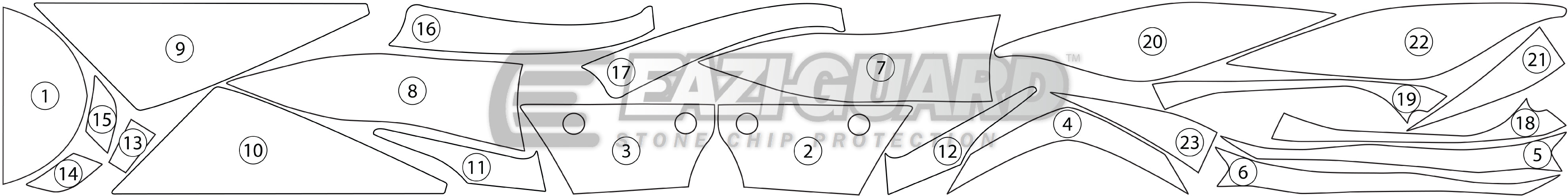 Eazi-Grip Stone Chip Protection Kit | Clear - Matte | Kawasaki Ninja ZX-6R 2013>2016 - Shop name