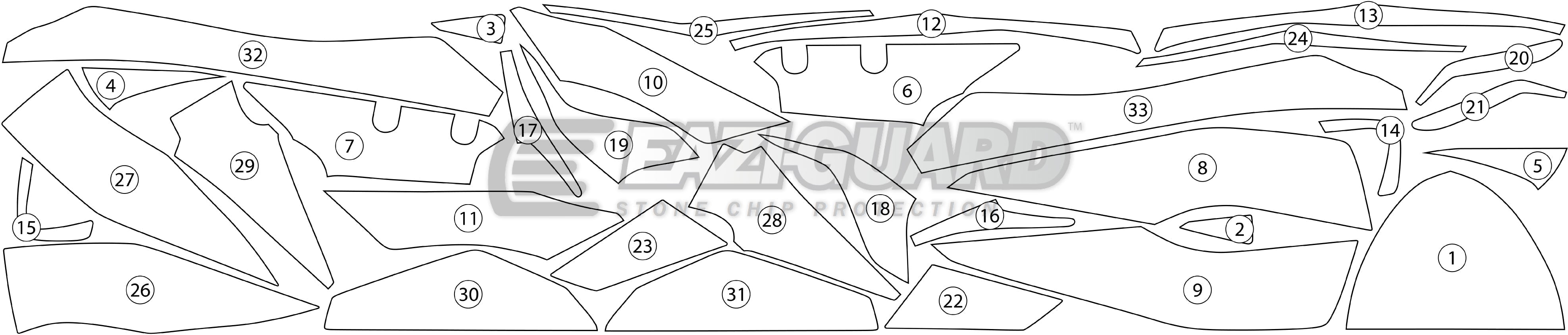 Eazi-Grip Stone Chip Protection Kit | Clear - Matte | Kawasaki Versys 1000 2019>2024 - Shop name