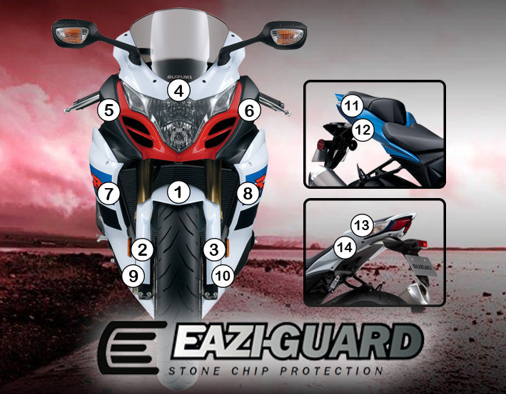 Eazi-Grip Stone Chip Protection Kit | Clear - Matte | Suzuki GSX-R1000 2009>2016 - Shop name