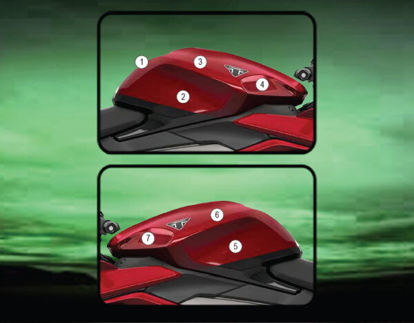Eazi-Grip Tank Paint Protection Kit | Clear - Matte | Triumph Daytona 660 2024>Current - Shop name