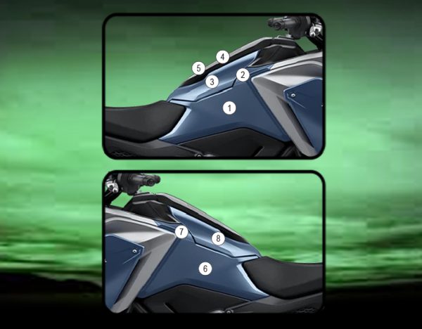 Eazi-Grip Tank Paint Protection Kit | Clear | Honda NC 750 X 2021>Current - Shop name