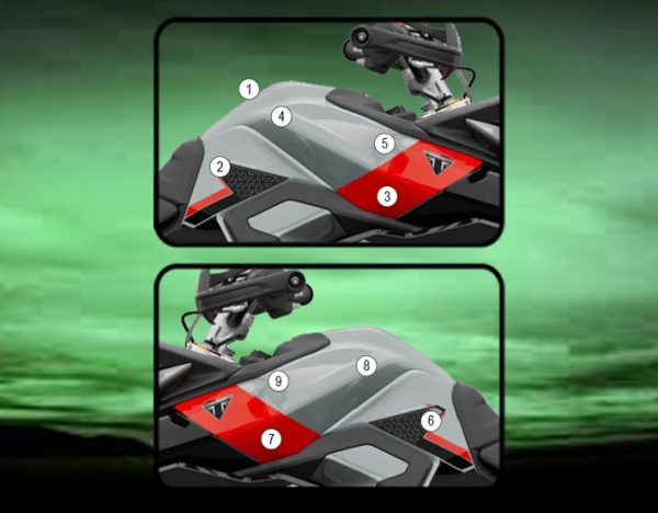 Eazi-Grip Tank Paint Protection Kit | Clear - Matte | Triumph Tiger 900 GT/GT Pro 2024>Current - Shop name