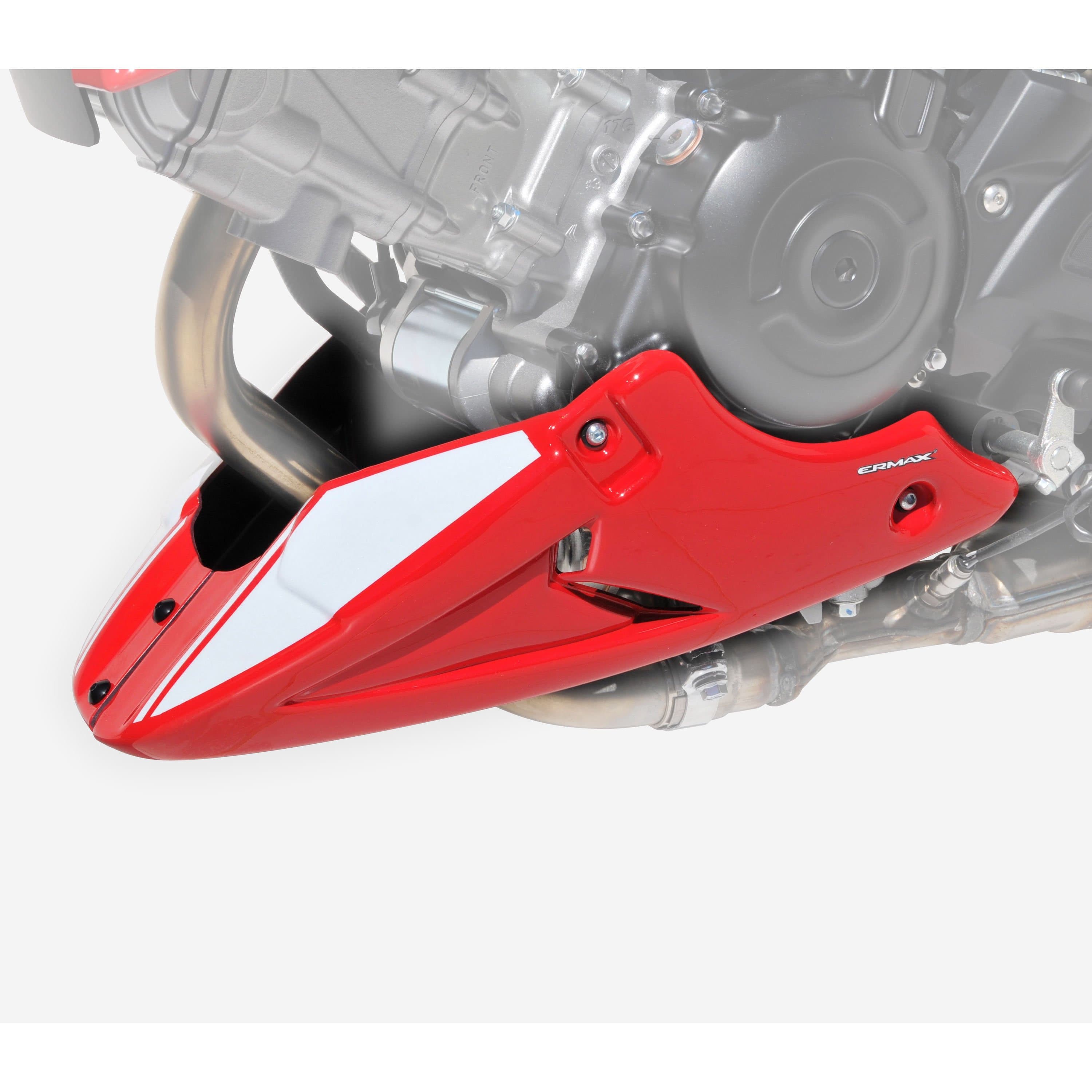 Ermax Belly Pan | Metallic White/Metallic Red (Glacier White/Mirage Red) | Suzuki SV650 2016>2018 - Shop name
