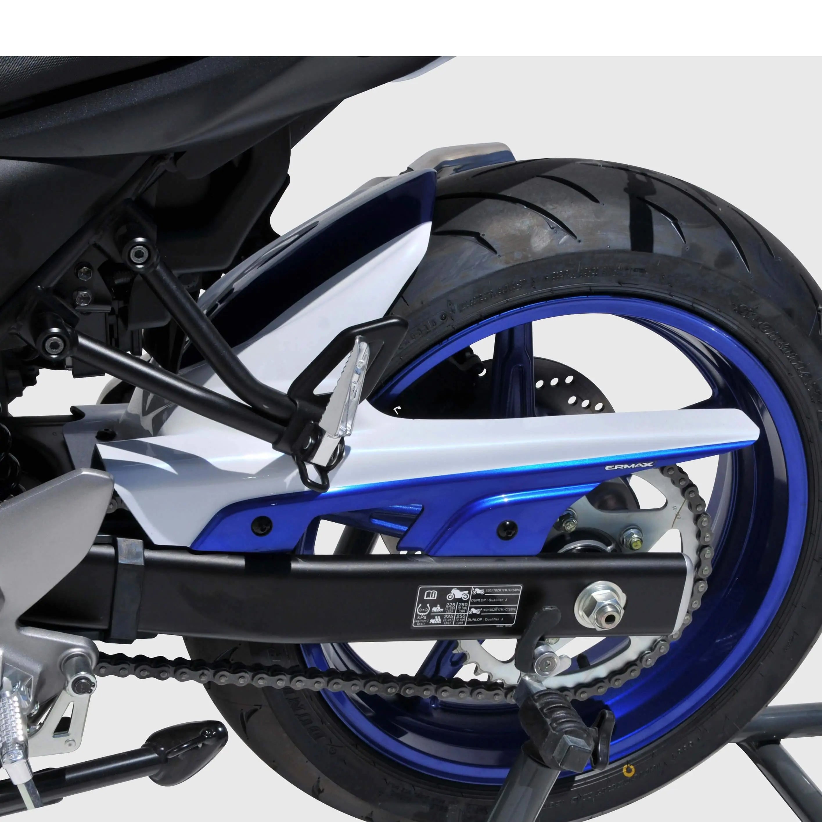 Ermax Hugger | Metallic White/Metallic Blue (Pearl Glacier White/Pearl Vigour Blue) | Suzuki SV650 2016>2018 - Shop name