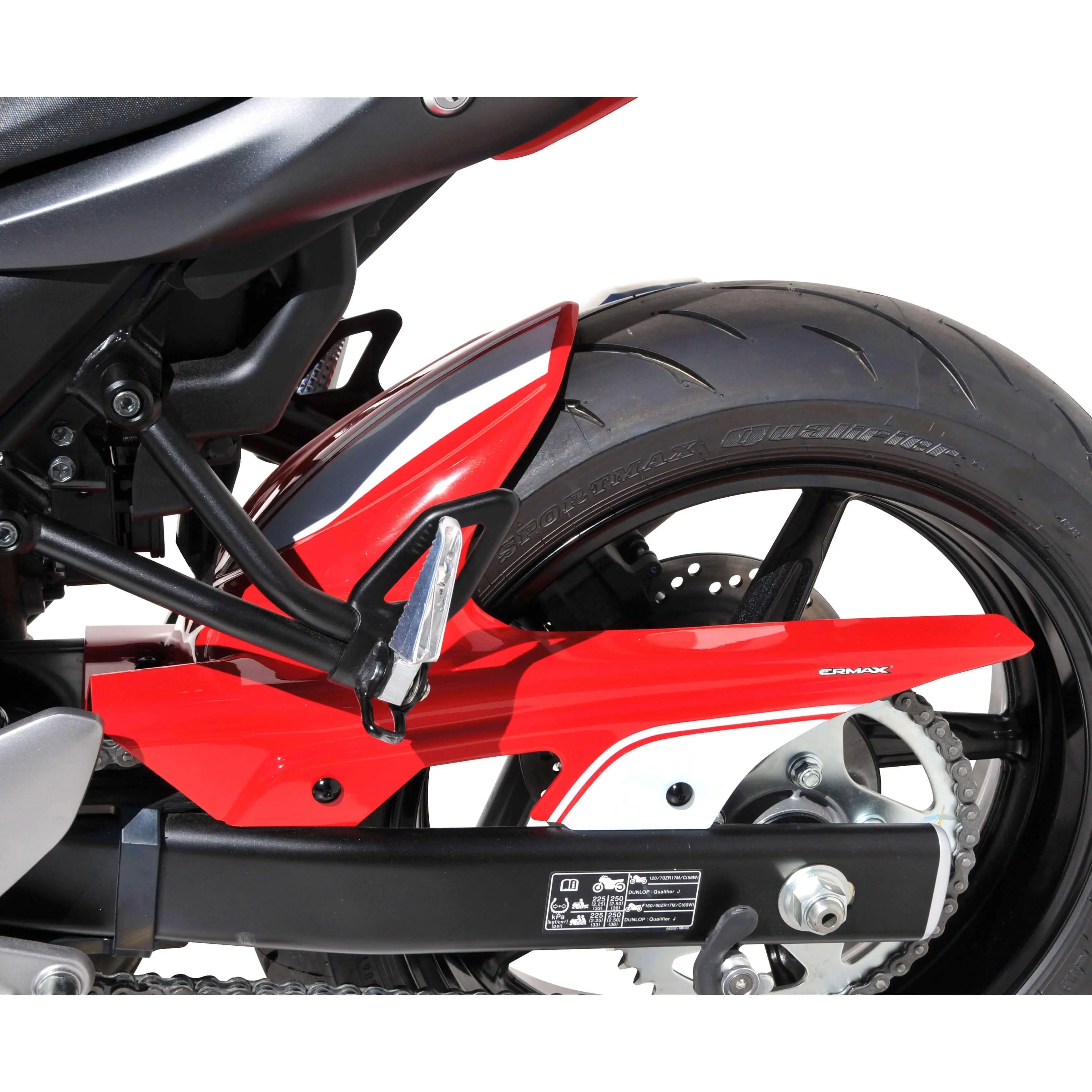 Ermax Hugger | Metallic White/Metallic Red (Pearl Still White/Pearl Mira Red) | Suzuki SV650 2016>2018 - Shop name