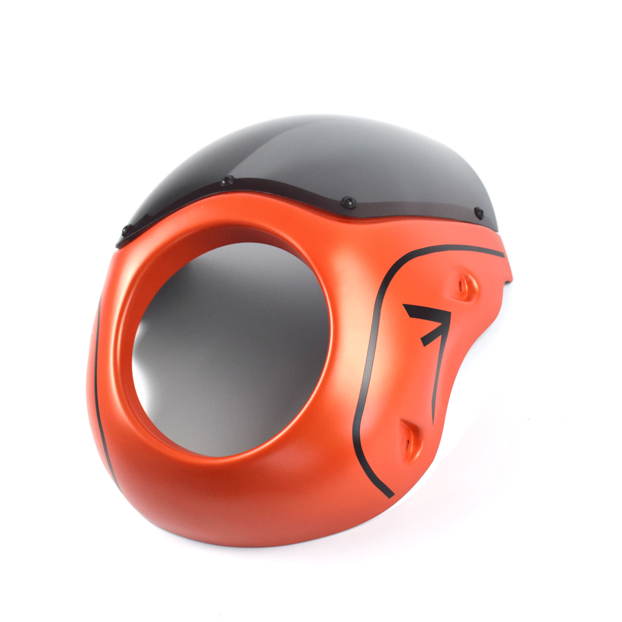 Ermax Nose Fairing | Matte Jet Black/Matte Baja Orange | Triumph Trident 660 2021>Current -  Shop name