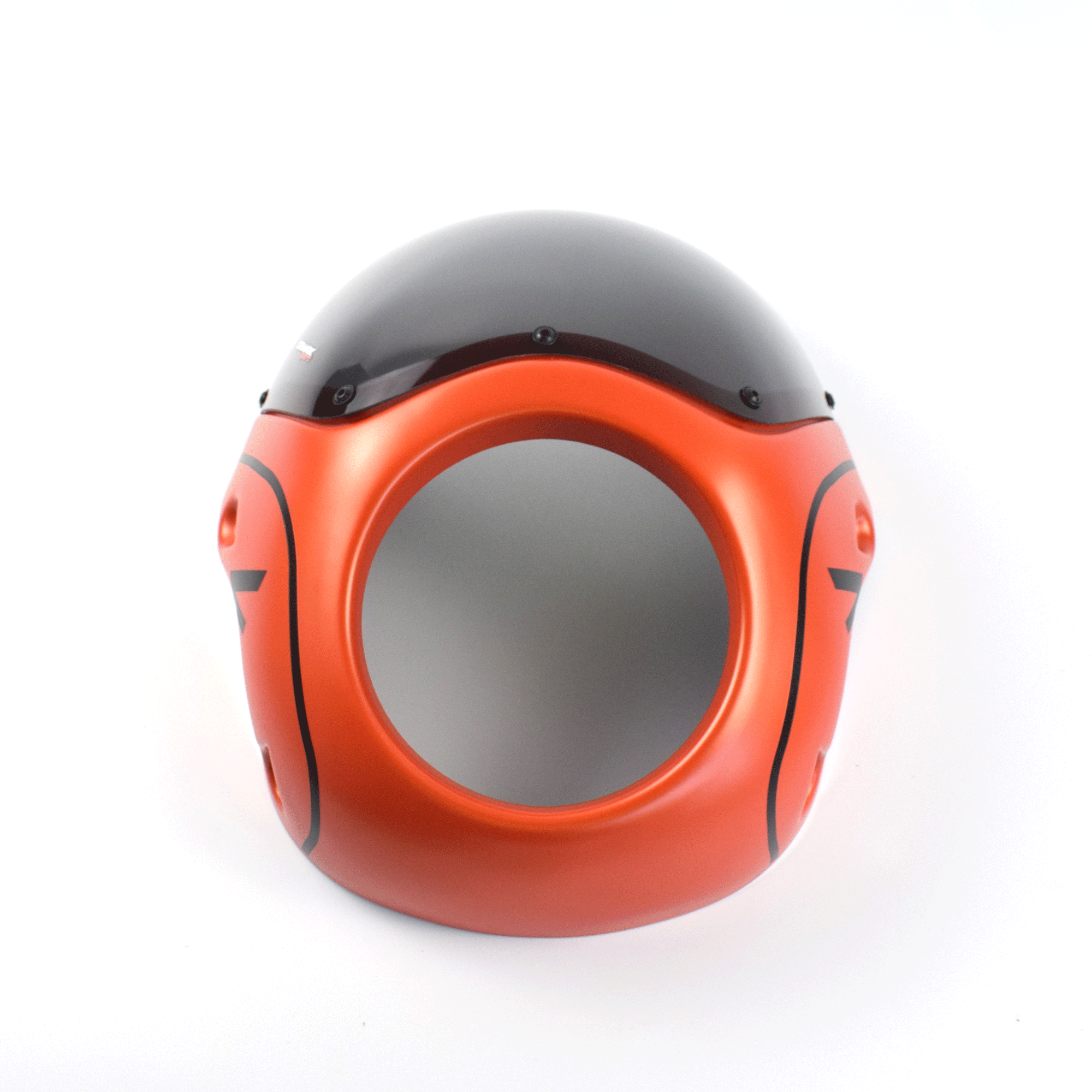 Ermax Nose Fairing | Matte Jet Black/Matte Baja Orange | Triumph Trident 660 2021>Current -  Shop name