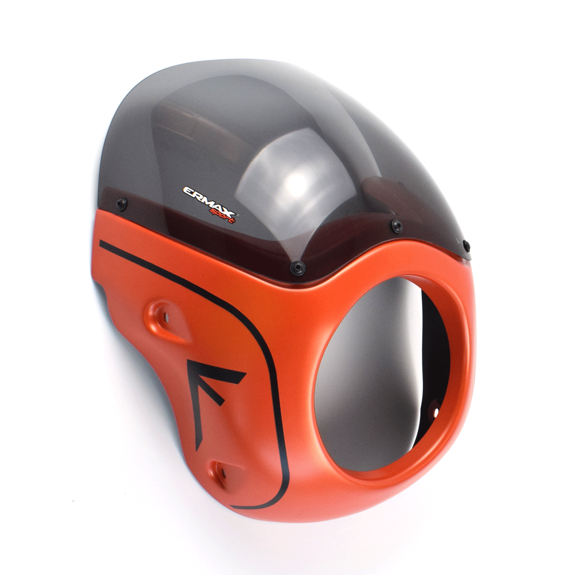 Ermax Nose Fairing | Matte Jet Black/Matte Baja Orange | Triumph Trident 660 2021>Current -  Shop name