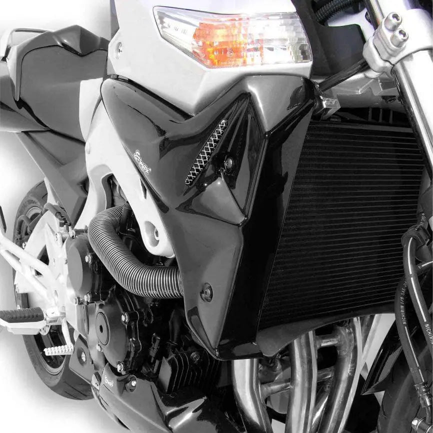 Ermax Radiator Cheeks | Gloss Black/Carbon Look (Pearl Nebular Black) | Suzuki SV650 2003>2009 - Shop name