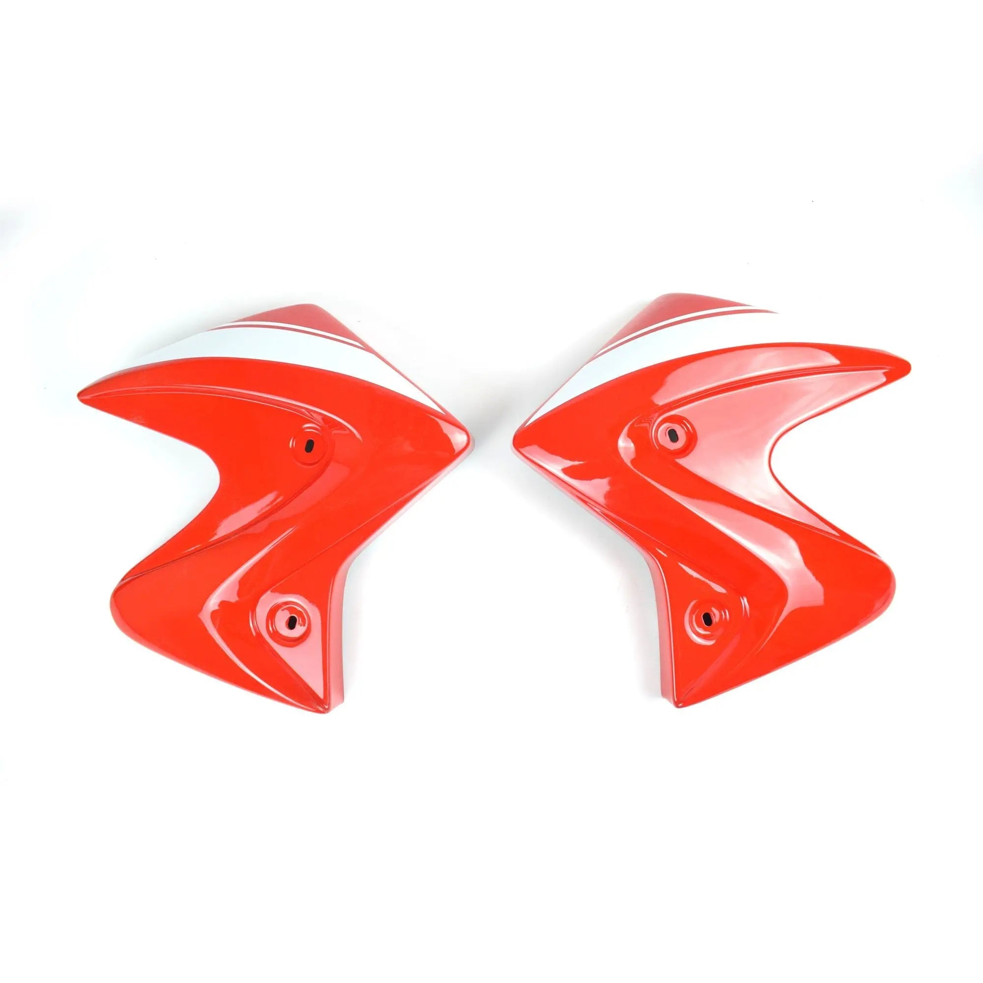 Ermax Radiator Cheeks | Metallic Red/Metallic White (Mirage Red/Glacier White) | Suzuki SV650 2016>2018 - Shop name