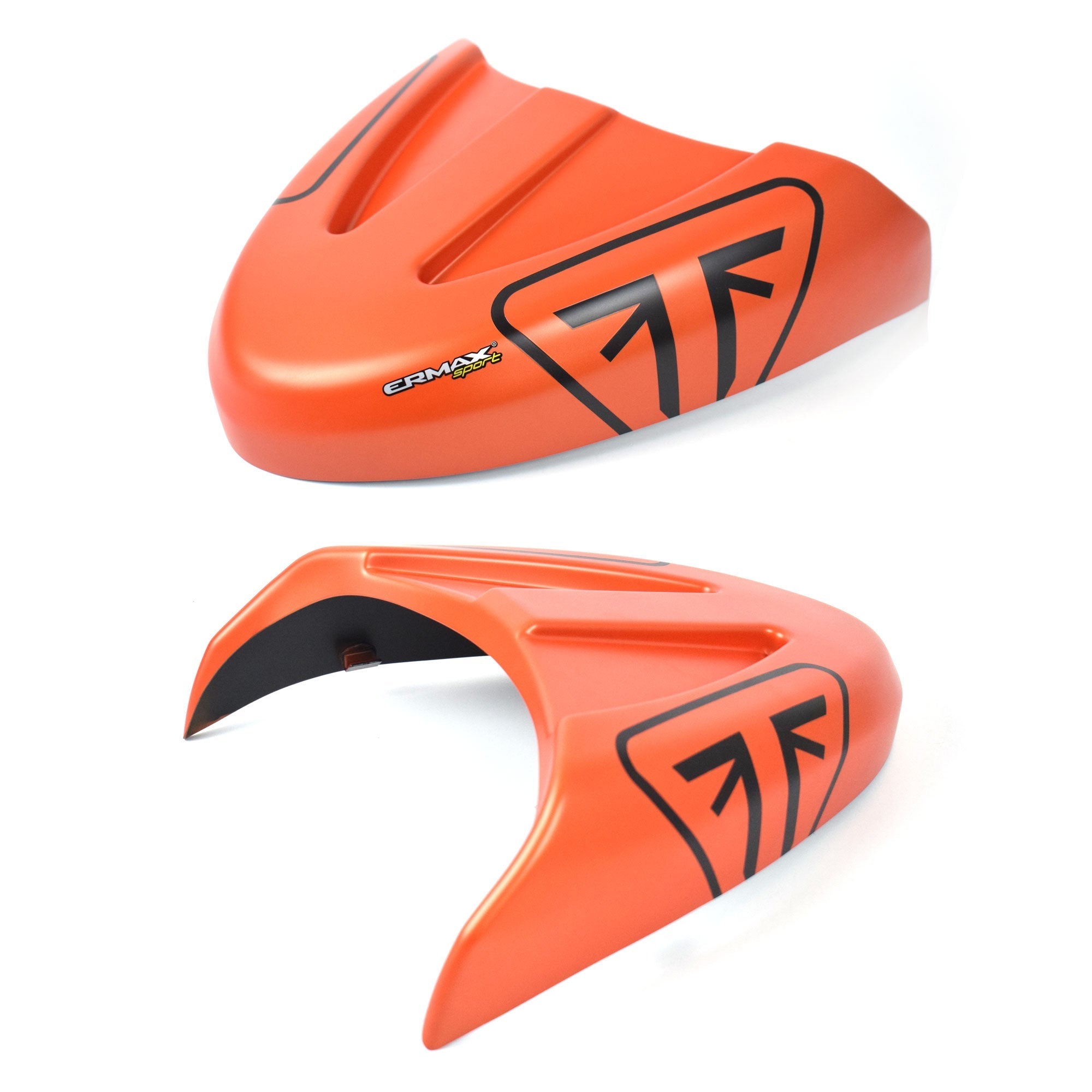 Ermax Seat Cowl | Matte Jet Black/Matte Baja Orange | Triumph Trident 660 2021>Current - Shop name