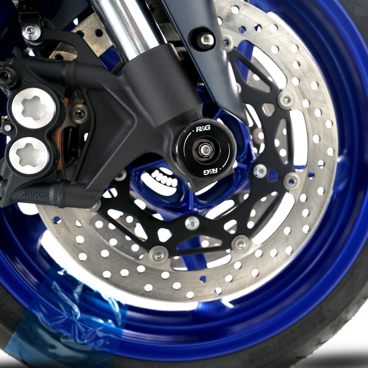 R&G Fork Protectors | Black | Yamaha YZF-R1/R1M '15- , YZF-R6 '17-'24 and MT-10 '16- & SP '17- - Pyramid Motorcycle Accessories