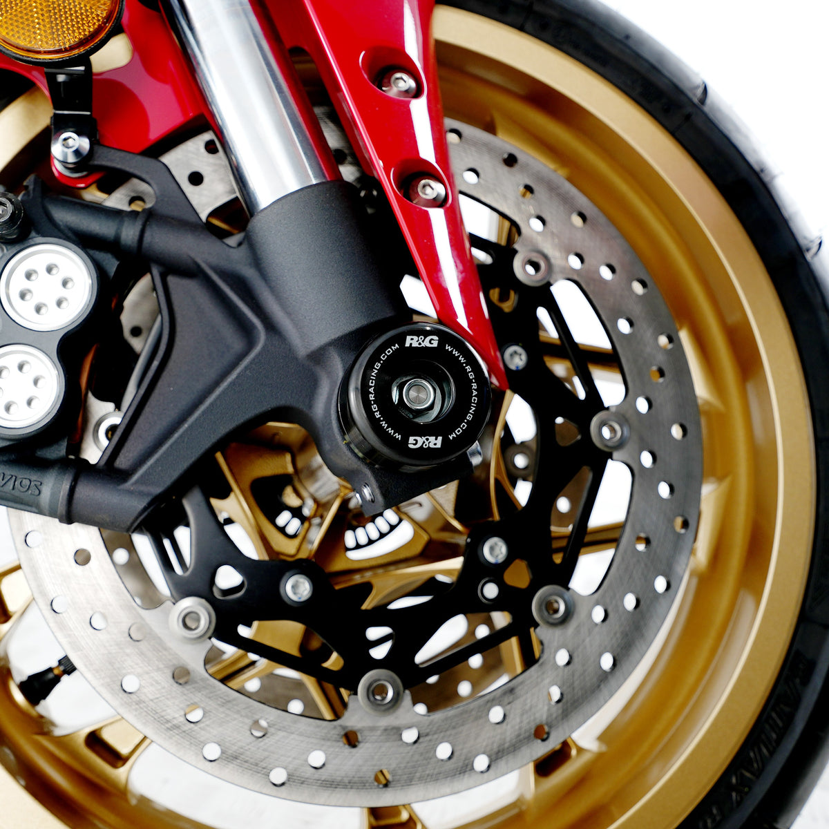 R&G Fork Protectors | Black | Yamaha YZF-R1/R1M '15- , YZF-R6 '17-'24 and MT-10 '16- & SP '17- - Pyramid Motorcycle Accessories