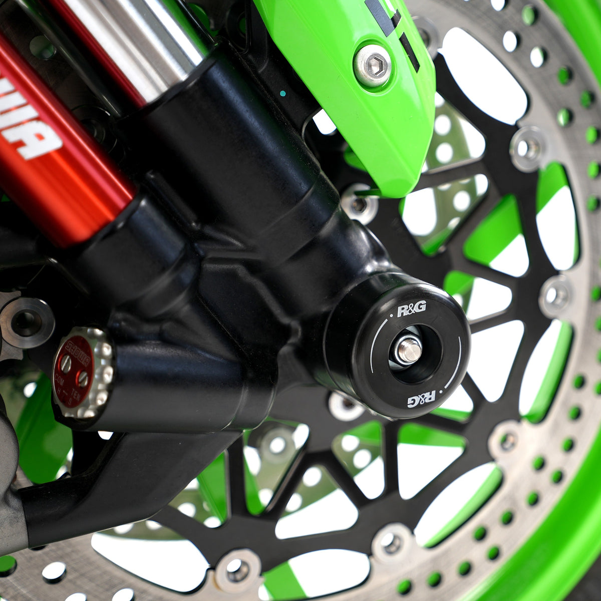 R&G Fork Protectors | Black | Kawasaki ZX-10R '16- & ZX-10RR '21-ย -ย ย Pyramid Motorcycle Accessories