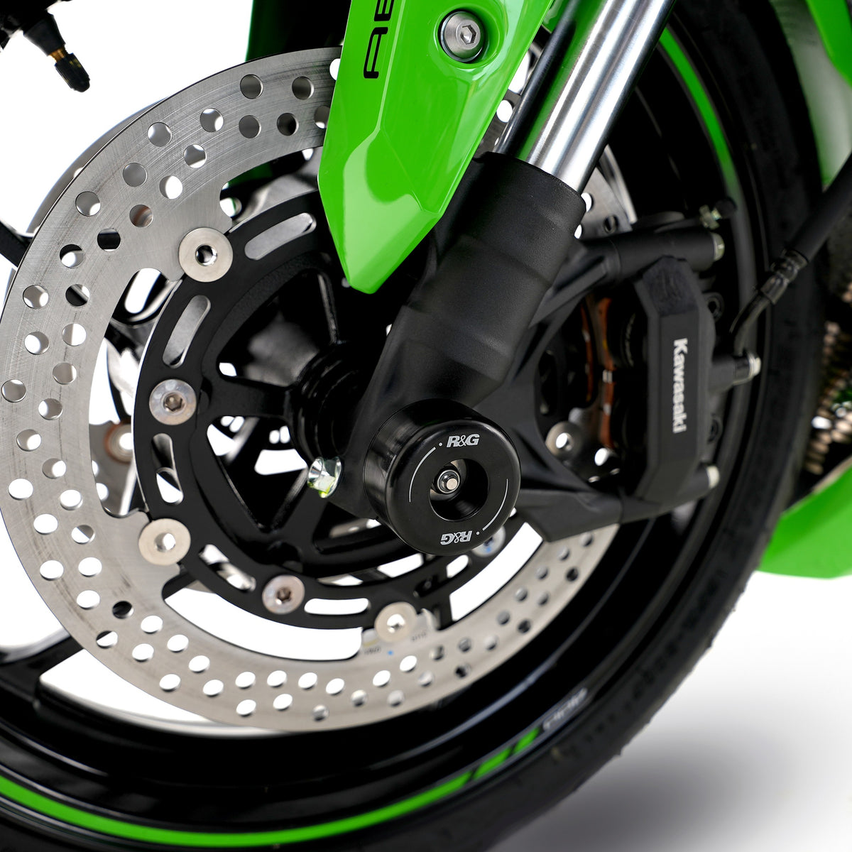 R&G Fork Protectors | Black | Kawasaki ZX-25R '20- & ZX-4R(R) (SE) ’23- - Pyramid Motorcycle Accessories