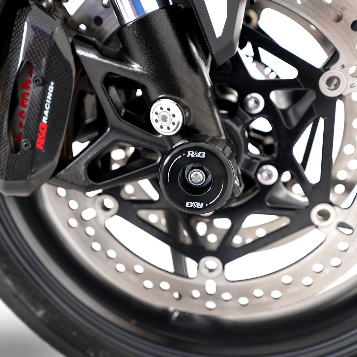 R&G Fork Protectors | Black | Triumph Street Triple 660 S '17-'22, Daytona 675 '13-,Daytona 660 '24-, Street Triple RX '15-, Street Triple R/RS 765 '17- and 6 others