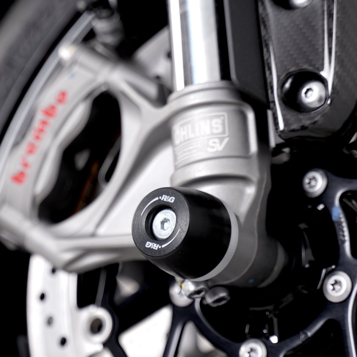 R&G APEX Fork Protectors | Black | Triumph Models - Pyramid Motorcycle Accessories